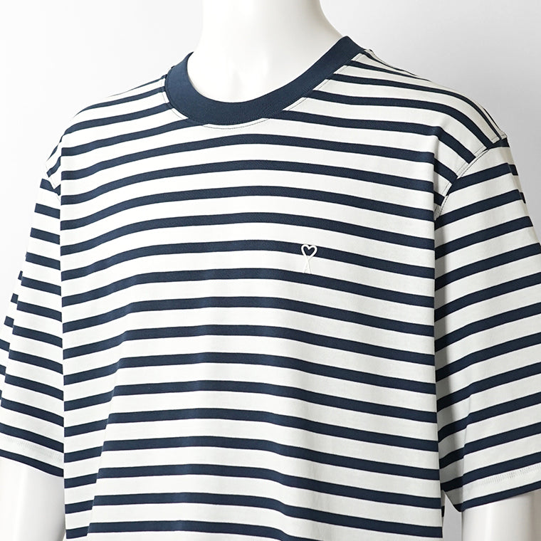 【2026SS SUMMER SALE】AMI メンズ Tシャツ AMI DE COEUR UTS374 JE0210 ENCRE BLANC ホワイト ネイビー A044