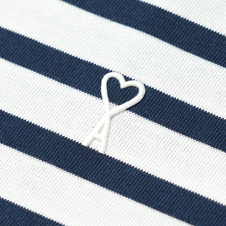 【2026SS SUMMER SALE】AMI メンズ Tシャツ AMI DE COEUR UTS374 JE0210 ENCRE BLANC ホワイト ネイビー A044