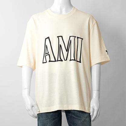 【2026SS SUMMER SALE】AMI メンズ Tシャツ AMI PARIS UTS380 726 BLANC CREME ホワイトクリーム 136