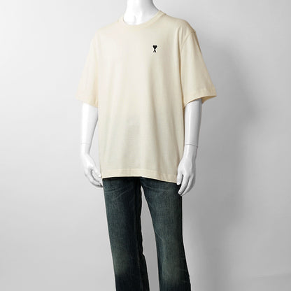 【2026SS SUMMER SALE】AMI メンズ Tシャツ AMI DE COEUR UTS387 726 BLANC CREME ホワイトクリーム 136