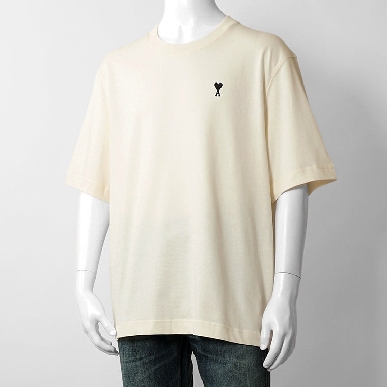 【2026SS SUMMER SALE】AMI メンズ Tシャツ AMI DE COEUR UTS387 726 BLANC CREME ホワイトクリーム 136