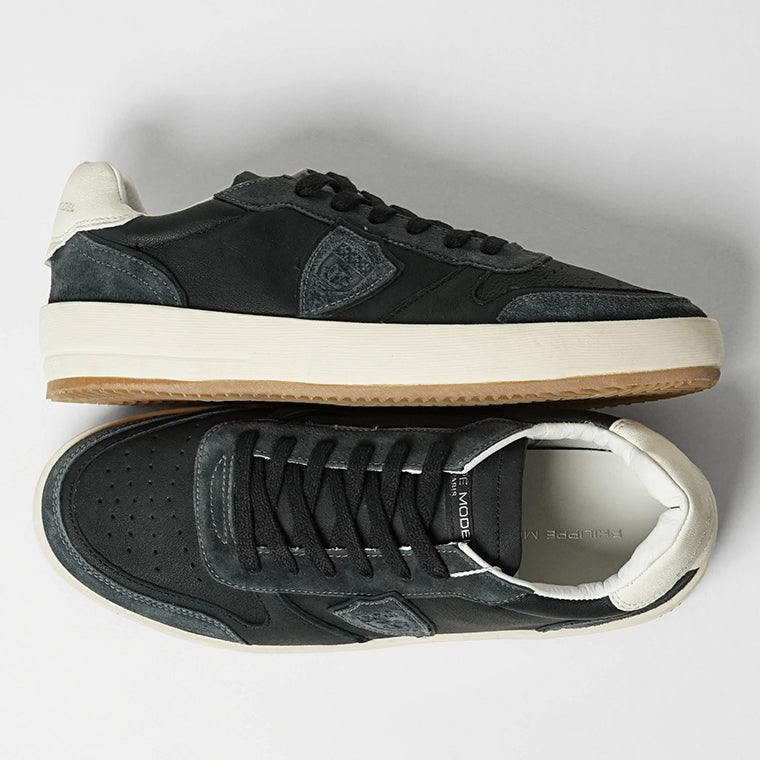 PHILIPPE MODEL メンズ スニーカー NICE LOW MAN WEST MIXAGE VNLU WX05 ブラック NOIR