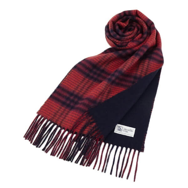 Johnstons レディース メンズ カシミア100％ Wフェイス マフラー WA000020 RU7129 CHECK PLAIN チェック プレイン