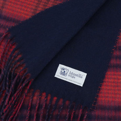 Johnstons レディース メンズ カシミア100％ Wフェイス マフラー WA000020 RU7129 CHECK PLAIN チェック プレイン