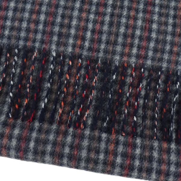 Johnstons メンズ レディース カシミア100％ Wフェイス マフラー WA000020 RU7133 GUNCLUB PINSTRIPE ガンクラブ ストライプ