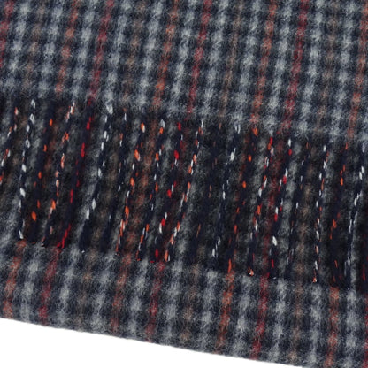 Johnstons メンズ レディース カシミア100％ Wフェイス マフラー WA000020 RU7133 GUNCLUB PINSTRIPE ガンクラブ ストライプ