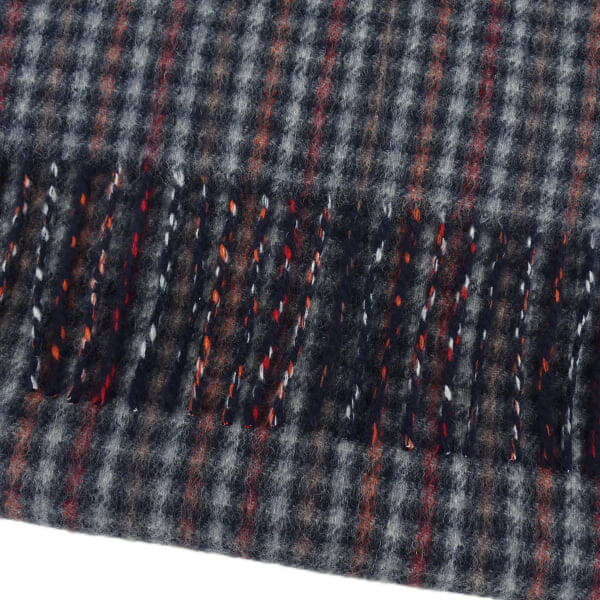 Johnstons レディース メンズ カシミア100％ Wフェイス マフラー WA000020 RU7133 GUNCLUB PINSTRIPE ガンクラブ ストライプ