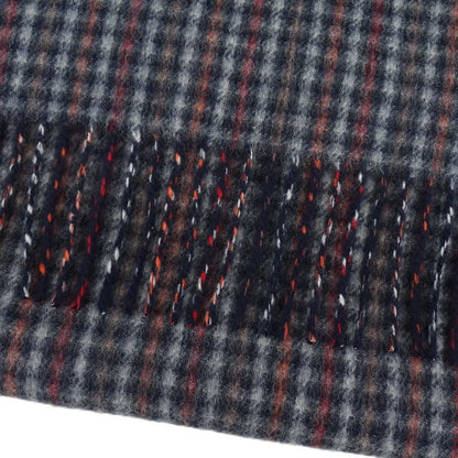 Johnstons レディース メンズ カシミア100％ Wフェイス マフラー WA000020 RU7133 GUNCLUB PINSTRIPE ガンクラブ ストライプ