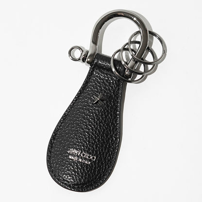 JIMMY CHOO メンズ レディース キーホルダー WARREN GRC ブラック BLACK