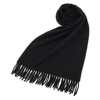 A.P.C. レディース メンズ マフラー ECHARPE AMBROISE BRODEE WOAFE M15171 NOIR ブラック LZZ