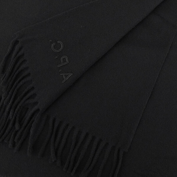 A.P.C. レディース メンズ マフラー ECHARPE AMBROISE BRODEE WOAFE M15171 NOIR ブラック LZZ