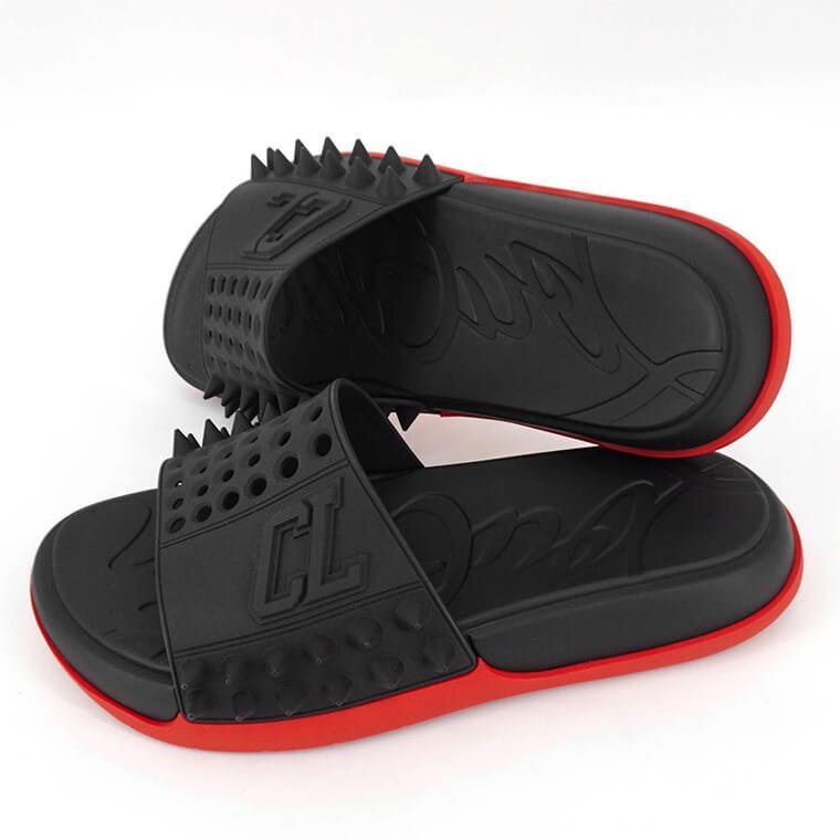 CHRISTIAN LOUBOUTIN メンズ サンダル TAKE IT EASY FLAT 1240945 BLACK ブラック BK01