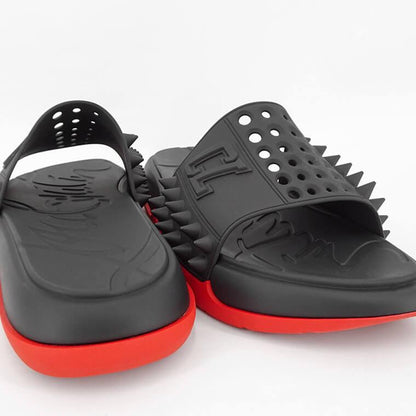 CHRISTIAN LOUBOUTIN メンズ サンダル TAKE IT EASY FLAT 1240945 BLACK ブラック BK01