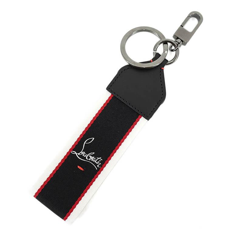 CHRISTIAN LOUBOUTIN メンズ レディース キーリング FAV KEYRING 1245168 BLACK MULTI GUN METAL H427