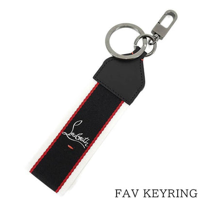 CHRISTIAN LOUBOUTIN メンズ レディース キーリング FAV KEYRING 1245168 BLACK MULTI GUN METAL H427