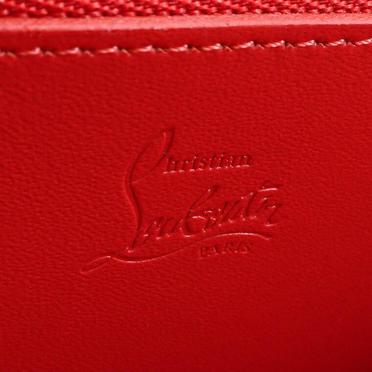 Christian Louboutin 財布 長財布 レッド グレー クリスチャンルブタン Christian louboutin 長財布 ラウンド