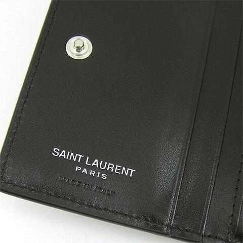 SAINT LAURENT メンズ レディース 2つ折り財布 575726 0SX0E BLACK 1000