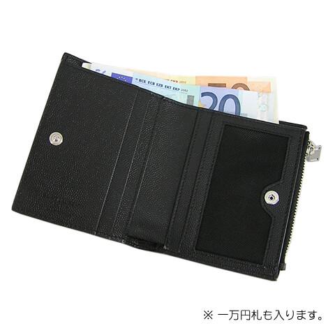 SAINT LAURENT メンズ 2つ折り財布 575789 BTY0N BLACK 1000 ブラック