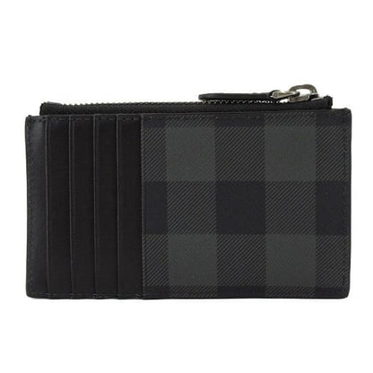 BURBERRY London England メンズ フラグメントケース CHECK ZIP CARD CASE 8071680 CHARCOAL A1208