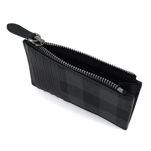 BURBERRY London England メンズ フラグメントケース CHECK ZIP CARD CASE 8071680 CHARCOAL A1208