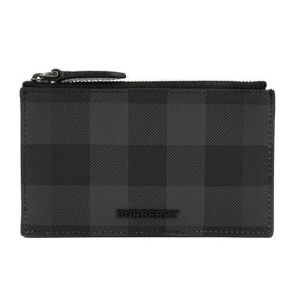 BURBERRY London England メンズ フラグメントケース CHECK ZIP CARD CASE 8071680 CHARCOAL A1208