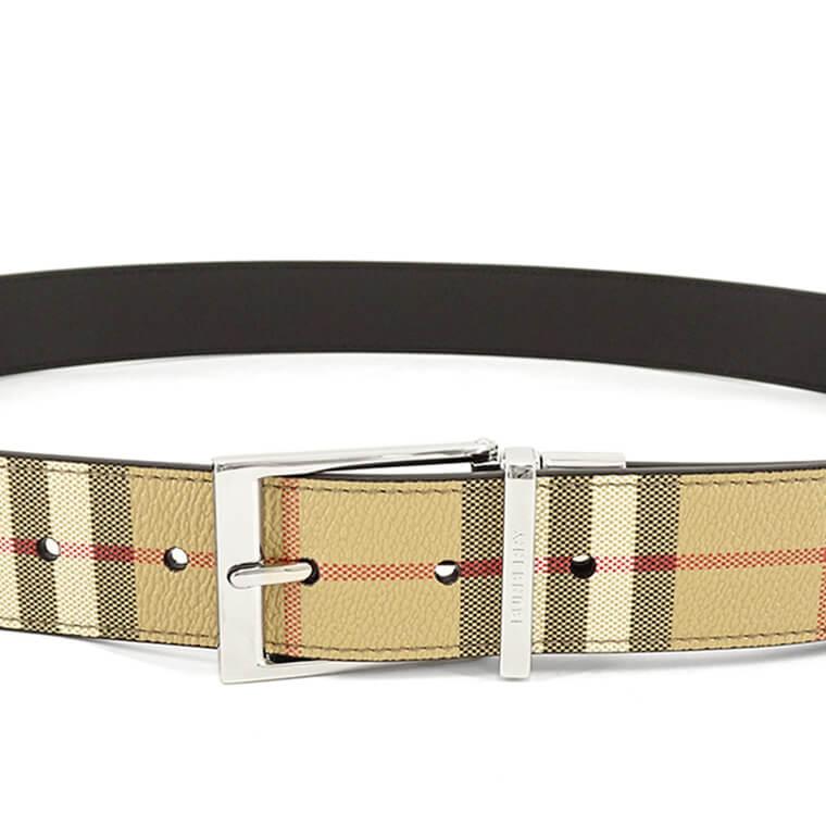 バーバリー BURBERRY London England メンズ ベルト シルバー