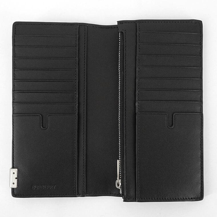 バーバリー BURBERRY London England メンズ 2つ折り長財布 ブラック