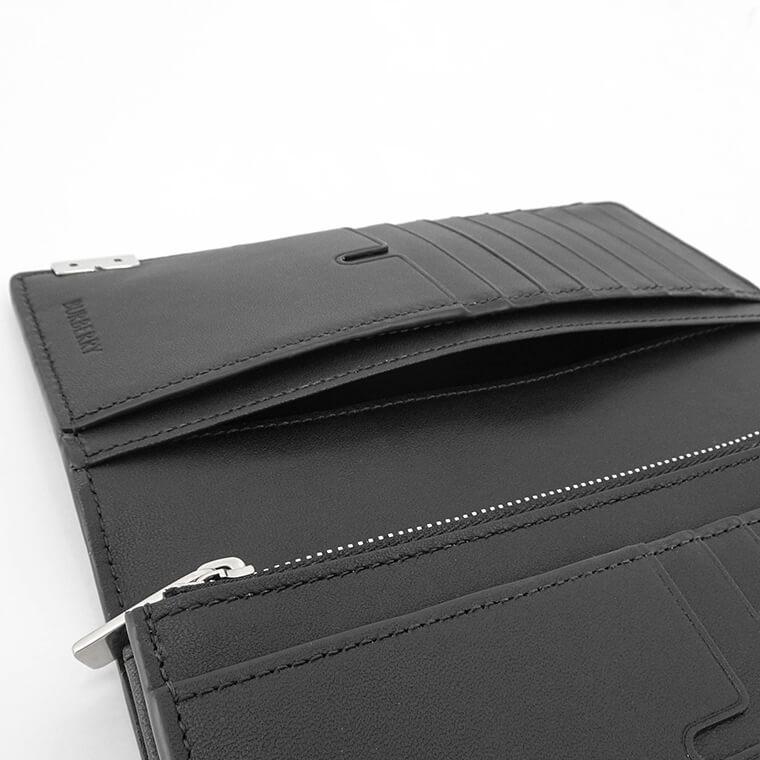 バーバリー BURBERRY London England メンズ 2つ折り長財布 ブラック