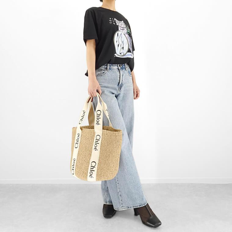 Chloe レディース バッグ WOODY LARGE BASKET CHC22SS380G55 WHITE ホワイト 101