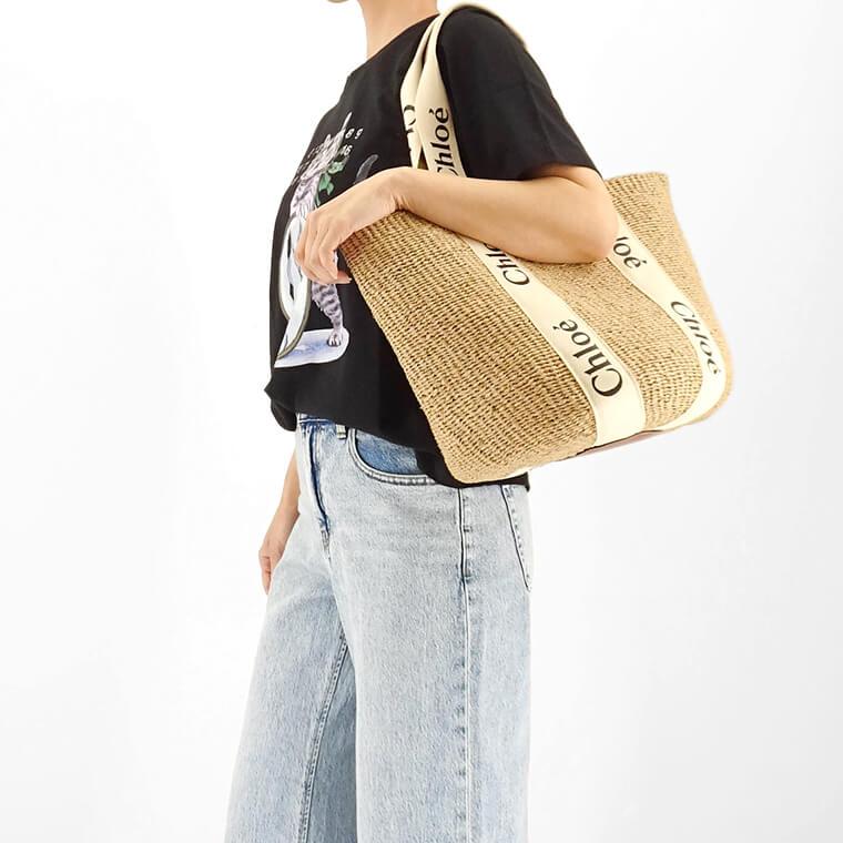 Chloe レディース バッグ WOODY LARGE BASKET CHC22SS380G55 WHITE ホワイト 101