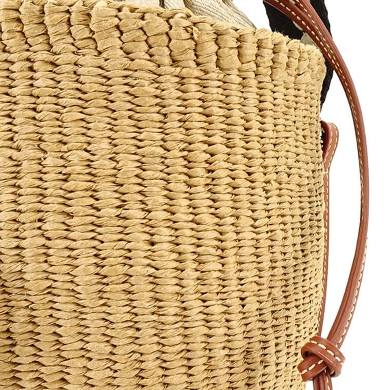 Chloe レディース バッグ WOODY SMALL BASKET CHC23AS381L18 BLACK BEIGE ブラック ベージュ 915