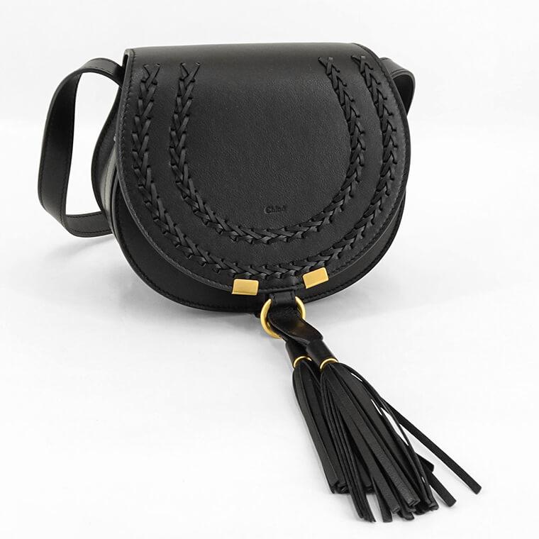 Chloe レディース ショルダーバッグ MARCIE SMALL SADDLE BAG CHC24SS680M46 BLACK ブラック 001