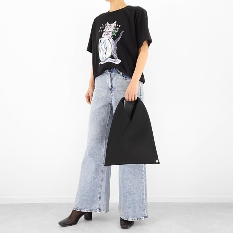 MM6 Maison Margiela キッズ レディース ハンドバッグ JAPANESE SMALL M60607 P6414 ブラック T8013