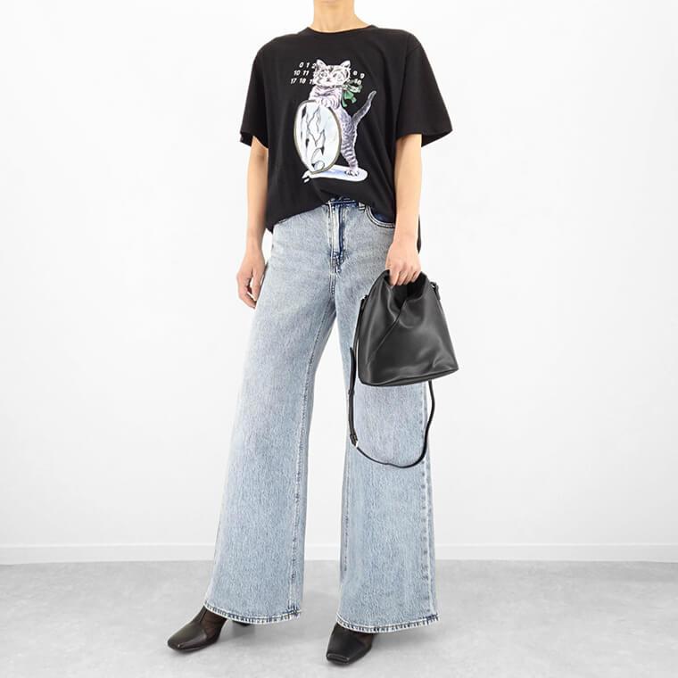 MM6 Maison Margiela レディース ショルダーバッグ JAPANESE CLASSIC CROSSBODY BAG SB6WD0026 P6444 ブラック T8013