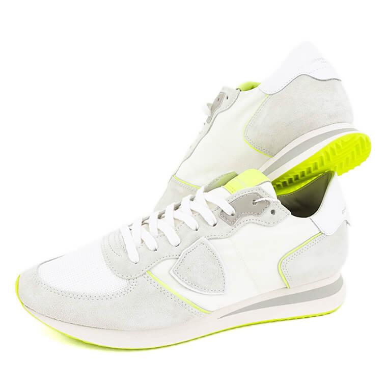 PHILIPPE MODEL メンズ スニーカー TRPX LOW MAN MONDIAL NEON TZLU WN64 ホワイト ネオンイエロー BLANC JAUNE