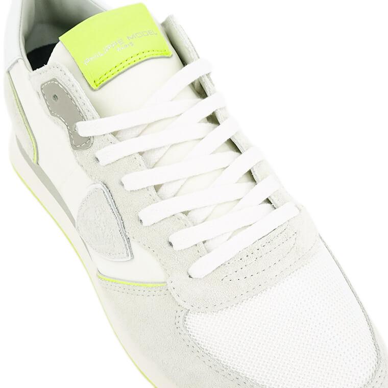 PHILIPPE MODEL メンズ スニーカー TRPX LOW MAN MONDIAL NEON TZLU WN64 ホワイト ネオンイエロー BLANC JAUNE