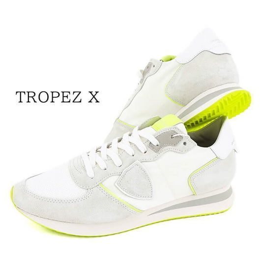 PHILIPPE MODEL メンズ スニーカー TRPX LOW MAN MONDIAL NEON TZLU WN64 ホワイト ネオンイエロー BLANC JAUNE