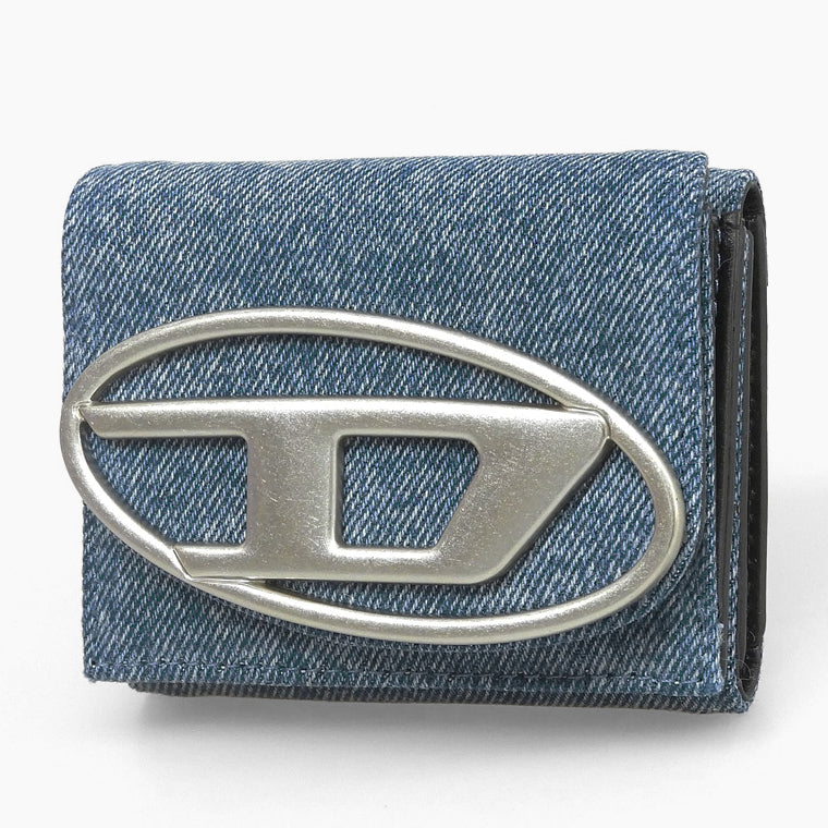 DIESEL レディース メンズ 3つ折り財布 1DR TRI FOLD COIN XS X09887 P1730 ブルー H8457