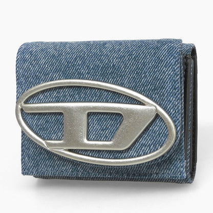 DIESEL レディース メンズ 3つ折り財布 1DR TRI FOLD COIN XS X09887 P1730 ブルー H8457