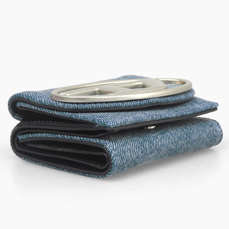 DIESEL レディース メンズ 3つ折り財布 1DR TRI FOLD COIN XS X09887 P1730 ブルー H8457