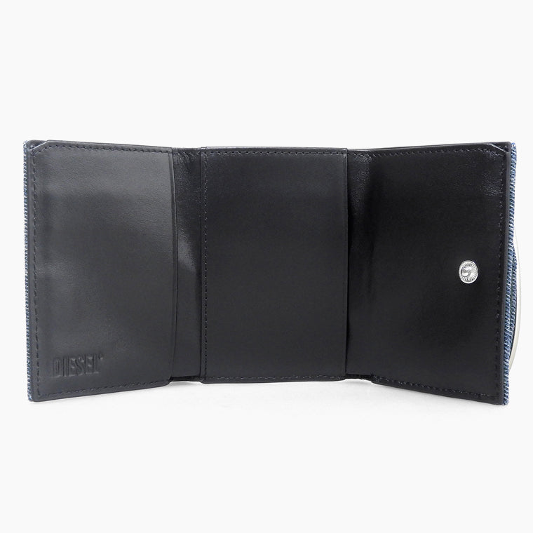DIESEL レディース メンズ 3つ折り財布 1DR TRI FOLD COIN XS X09887 P1730 ブルー H8457