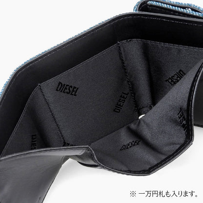 DIESEL レディース メンズ 3つ折り財布 1DR TRI FOLD COIN XS X09887 P1730 ブルー H8457