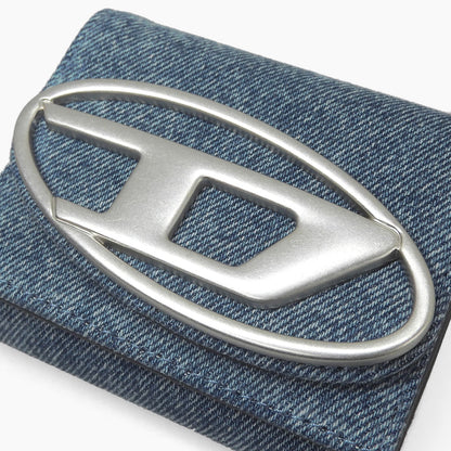 DIESEL レディース メンズ 3つ折り財布 1DR TRI FOLD COIN XS X09887 P1730 ブルー H8457