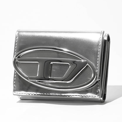 DIESEL レディース メンズ 3つ折り財布 1DR TRI FOLD COIN XS II X09887 PS202 シルバー H0535