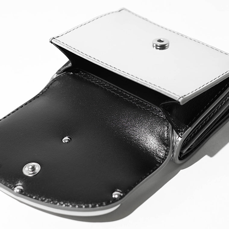 DIESEL レディース メンズ 3つ折り財布 1DR TRI FOLD COIN XS II X09887 PS202 シルバー H0535