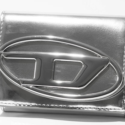 DIESEL レディース メンズ 3つ折り財布 1DR TRI FOLD COIN XS II X09887 PS202 シルバー H0535