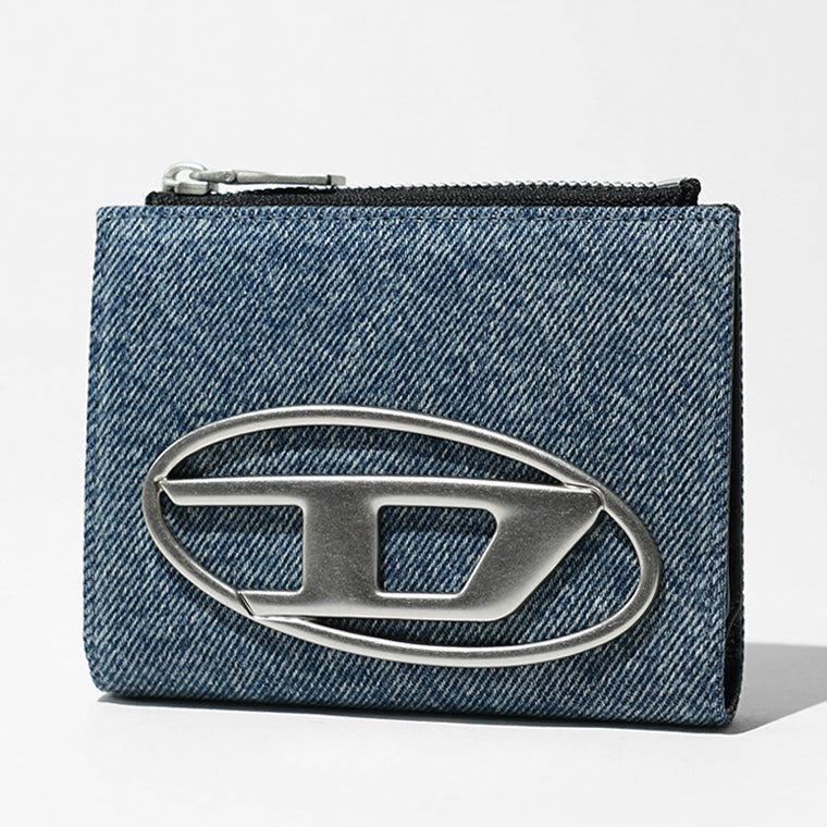 DIESEL レディース 2つ折り財布 1DR BI FOLD ZIP II X09888 P1730 ブルー H8457