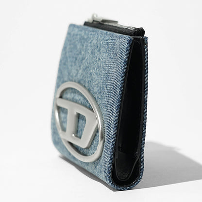 DIESEL レディース 2つ折り財布 1DR BI FOLD ZIP II X09888 P1730 ブルー H8457