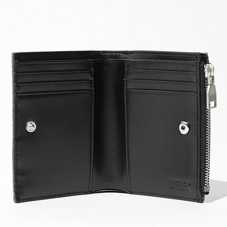 DIESEL レディース 2つ折り財布 1DR BI FOLD ZIP II X09888 P1730 ブルー H8457