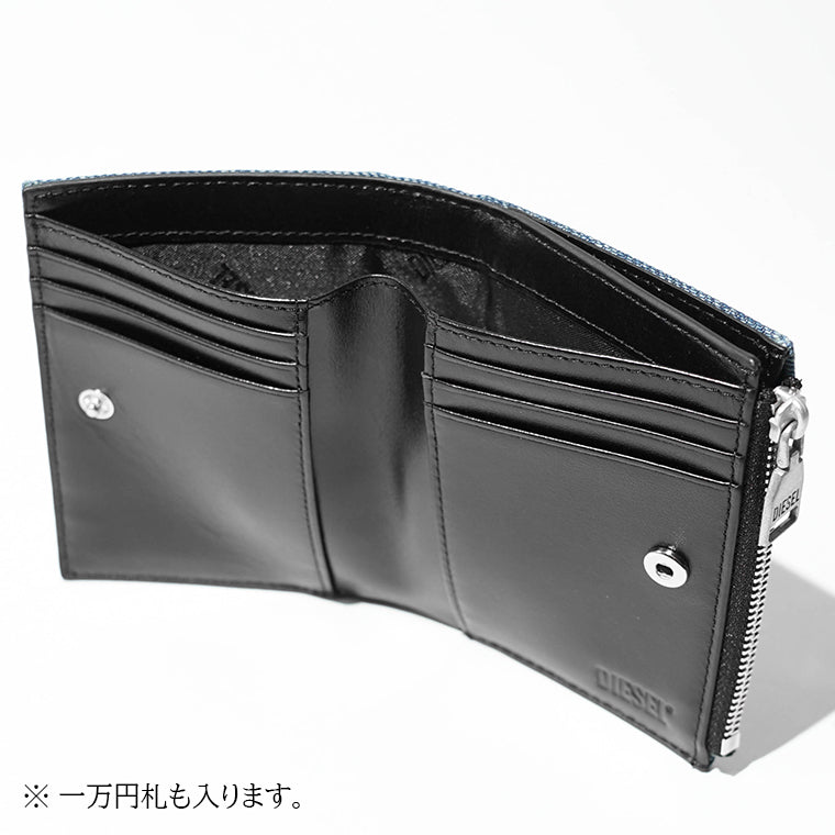 DIESEL レディース 2つ折り財布 1DR BI FOLD ZIP II X09888 P1730 ブルー H8457